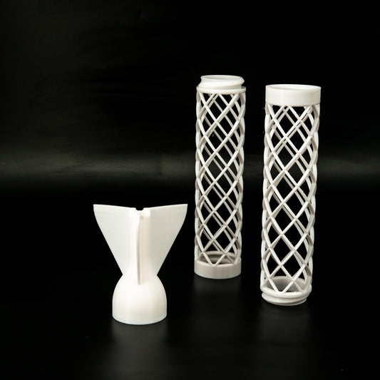 3D Printed Moss Pole with Triangle Base - 60mm/2.4in