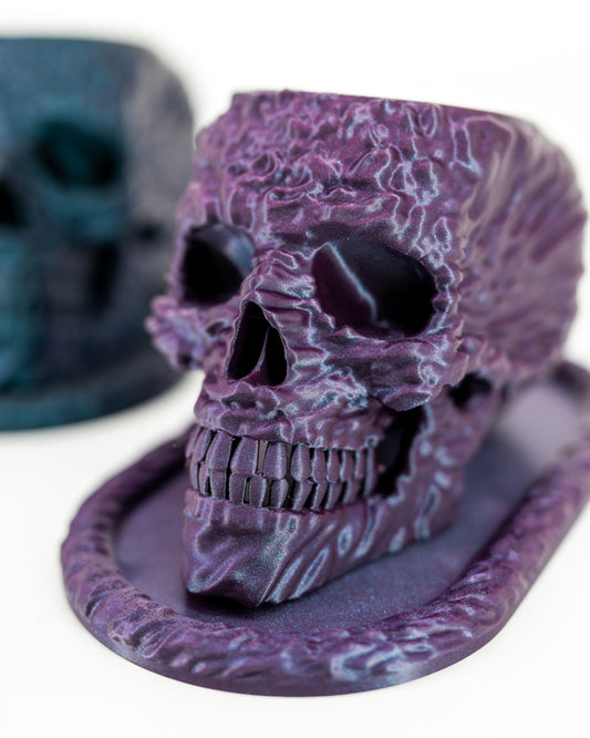 Sci Fi Skull Planter and Tray