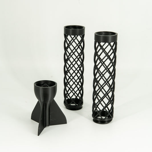 3D Printed Moss Pole with Triangle Base - 60mm/2.4in
