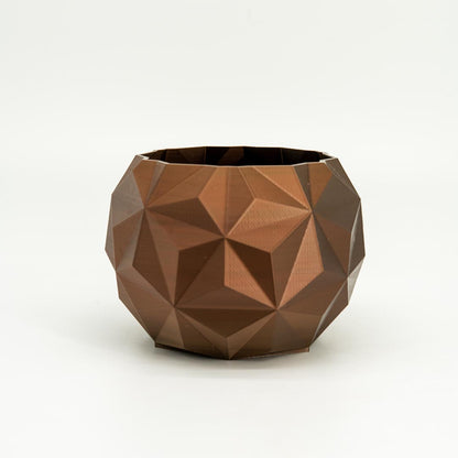 4in Geodesic Self-Watering Pot in Silk Aged Brass - Miyagi's Garden