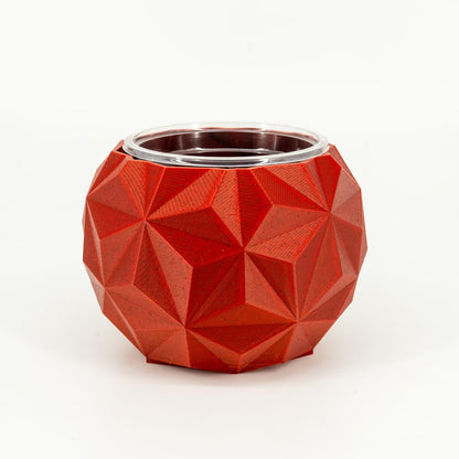 4in Geodesic Self-Watering Pot in Brick Marble - Miyagi's Garden