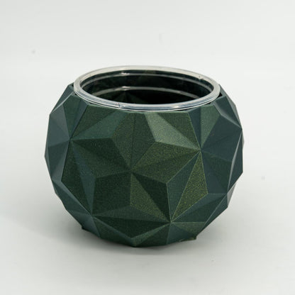 4in Geodesic Self-Watering Pot in Galaxy Green - Miyagi's Garden