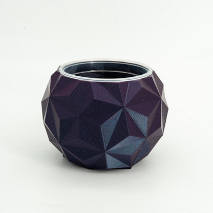 4in Geodesic Self-Watering Pot in Galaxy Purple - Miyagi's Garden