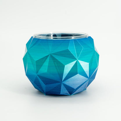 4in Geodesic Self-Watering Pot in Silk Azure Blue - Miyagi's Garden