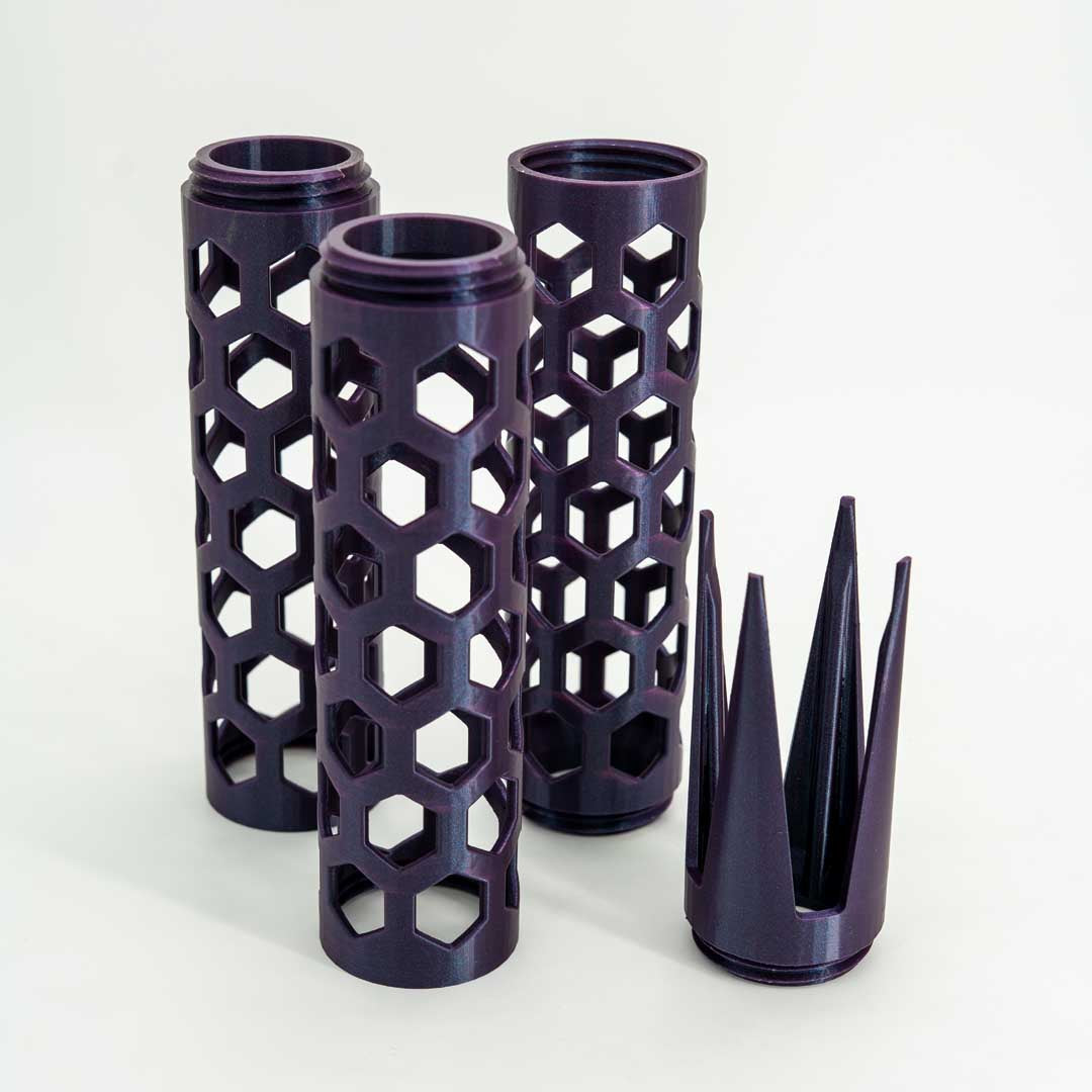 The Takumi Moss Pole 2.4in Open Design x3 in Galaxy Purple - Miyagi's Garden