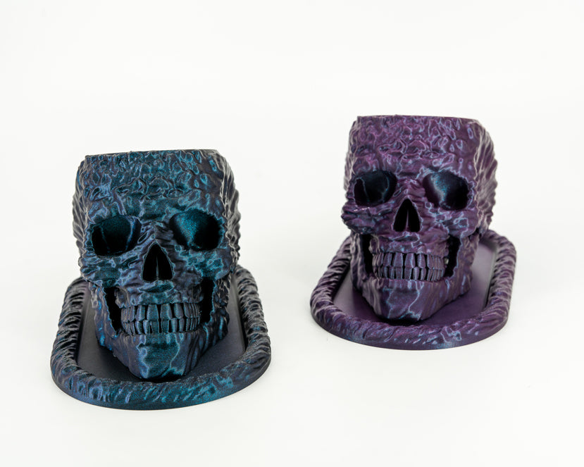 Sci Fi Skull Planter and Tray