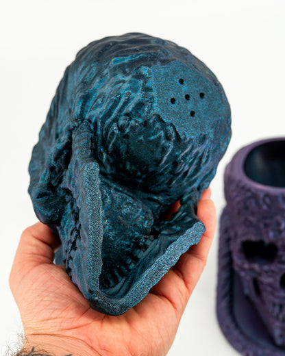 Sci Fi Skull Planter and Tray