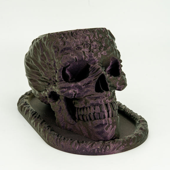 Sci Fi Skull Planter and Tray