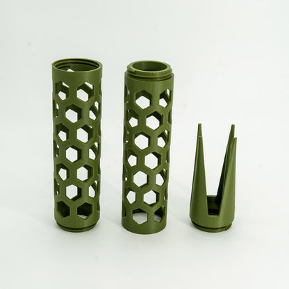The Takumi Moss Pole 2.4in Open Design in Matte Olive Green - Miyagi's Garden
