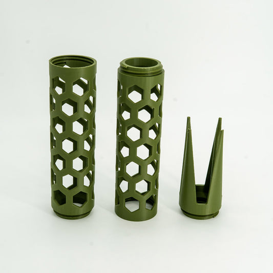 The Takumi Moss Pole 2.4in Open Design in Matte Olive Green - Miyagi's Garden